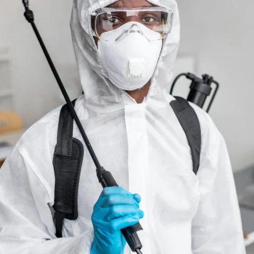 person-disinfecting-restricted-area