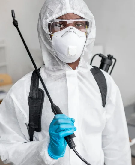 person-disinfecting-restricted-area